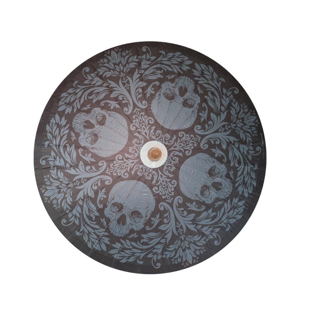 Midnight Mass Gothic Skulls Paper Shade Parasol - Picture 2 of 5